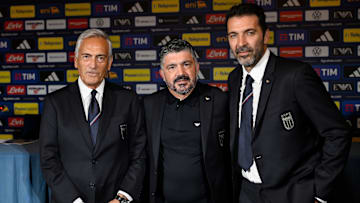 Gabriele Gravina, Gennaro Gattuso et Gianluigi Buffon étaient à la tête du football italien Gabriele Gravina, Gennaro Gattuso et Gianluigi Buffon étaient à la tête du football italien
