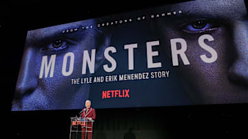 LOS ANGELES, CALIFORNIA - SEPTEMBER 16: Ryan Murphy speaks onstage during Netflix's "Monsters: The Lyle and Erik Menendez Story" | LA Premiere at The Egyptian Theatre Hollywood on September 16, 2024 in Los Angeles, California. (Photo by Charley Gallay/Getty Images for Netflix)