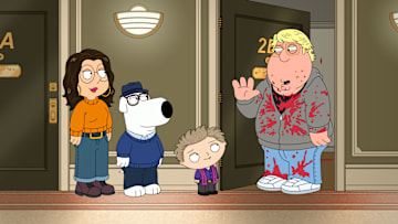 FAMILY GUY: Peter presents parodies of three Hulu shows: "Only Murders in the Building", "The Dropout", and "The Bear" in the all-new “A Real Who’s Hulu” episode of FAMILY GUY airing Sunday, April 27 (9:30-10:00 PM ET/PT) on FOX. FAMILY GUY © 2025 by 20th Television