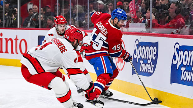Alexandre Carrier stabilizes things on the backend, so Lane Hutson and now, Noah Dobson can do what they do best