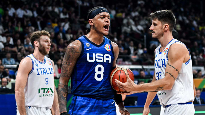 BASKET-WC-2023-USA-ITA-TROPHY; Duke basketball forward Paolo Banchero plays for USA basketball in the FIBA World Cup