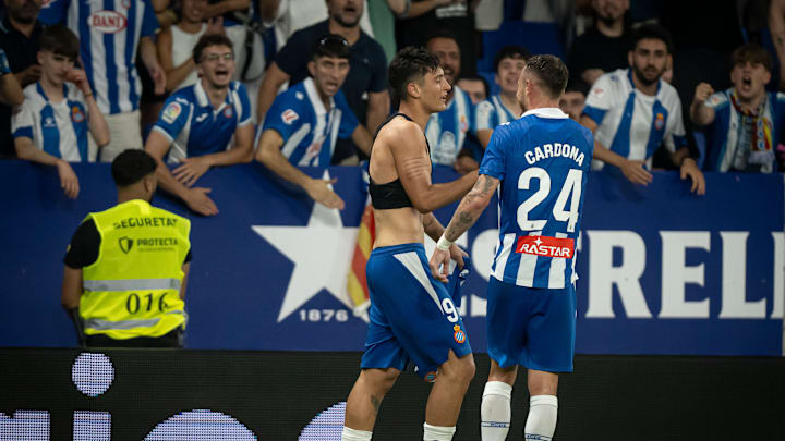Alejo Veliz celebrates scoring the winner vs Rayo Vallecano