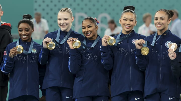 US Women's Gymnastics Team - Artistic Gymnastics - Olympic Games Paris 2024: Day 4 | Jean Catuffe | Getty Images Sport | via Getty Images