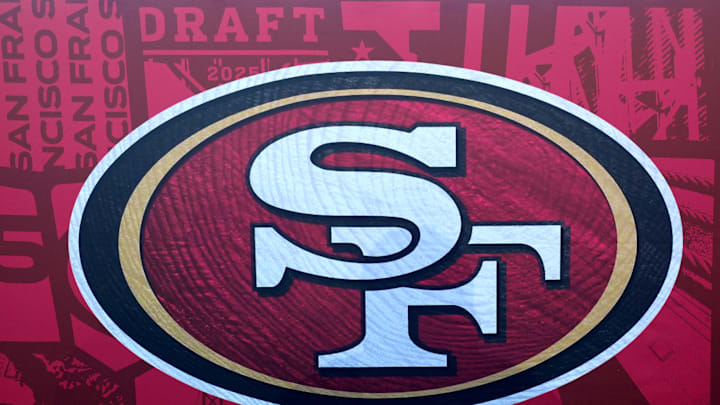 San Francisco 49ers logo at the 2025 NFL Draft