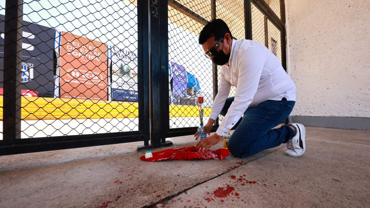 Aftermath of The Riot Occurred During The Match Queretaro v Atlas of Liga MX Aftermath of The Riot Occurred During The Match Queretaro v Atlas of Liga MX