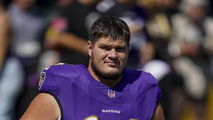 Former Baltimore Ravens center Tyler Linderbaum