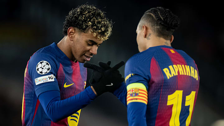Barcelona need Lamine Yamal (left) and Raphinha to steal the show on Wednesday. 
