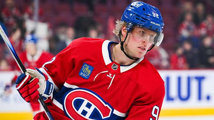 Oct 16, 2025; Montreal, Quebec, CAN; Montreal Canadiens right wing Patrik Laine (92) looks on during warm-up before the game against the Nashville Predators at Bell Centre. Mandatory Credit: David Kirouac-Imagn Images Oct 16, 2025; Montreal, Quebec, CAN; Montreal Canadiens right wing Patrik Laine (92) looks on during warm-up before the game against the Nashville Predators at Bell Centre. Mandatory Credit: David Kirouac-Imagn Images