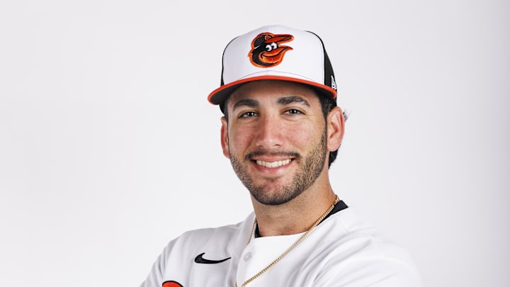 Feb 18, 2026; Sarasota, FL, USA; Baltimore Orioles pitcher Anthony Nunez (66) poses for media day. Mandatory Credit: Morgan Tencza-Imagn Images