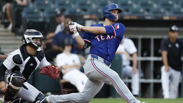 Texas Rangers slugger Corey Seager was 4 for 5 with two doubles in Game 2 against the White Sox on Wednesday.