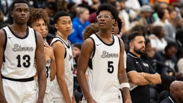 Sierra Canyon’s Bryce James (5), the son of NBA player LeBron James, put on a show at the HoopHall Classic.