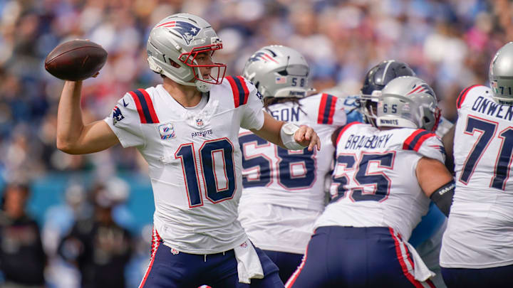 New England Patriots quarterback Drake Maye. New England Patriots quarterback Drake Maye.