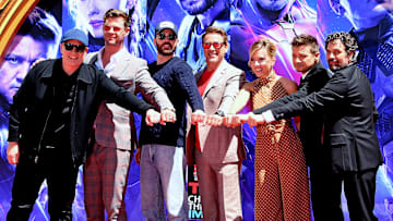 Marvel Studios' "Avengers: Endgame" Cast Place Their Hand Prints In Cement At TCL Chinese Theatre