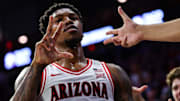 Arizona Wildcats guard Caleb Love (1).