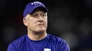 Dec 26, 2024; Phoenix, AZ, USA; Kansas State Wildcats head coach Chris Klieman prior to the game against the Rutgers Scarlet Knights during the Rate Bowl at Chase Field. Mandatory Credit: Mark J. Rebilas-Imagn Images