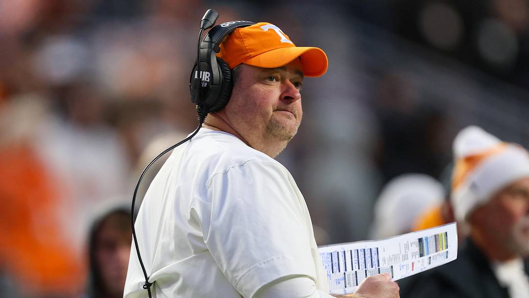 Nov 29, 2025; Knoxville, Tennessee, USA; Tennessee Volunteers head coach Josh Heupel during the first half against the Vanderbilt Commodores at Neyland Stadium. Mandatory Credit: Randy Sartin-Imagn Images Nov 29, 2025; Knoxville, Tennessee, USA; Tennessee Volunteers head coach Josh Heupel during the first half against the Vanderbilt Commodores at Neyland Stadium. Mandatory Credit: Randy Sartin-Imagn Images