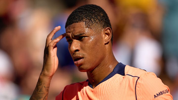 Marcus Rashford lors de Séville FC - FC Barcelone. Marcus Rashford lors de Séville FC - FC Barcelone.