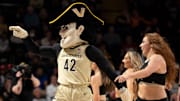 Vanderbilt mascot Mr. Commodore dances during a timeout during the first half of the game against Tennessee at Memorial Gymnasium Wednesday, Feb. 8, 2023, in Nashville, Tenn.

Ncaa Basketball Tennessee At Vanderbilt