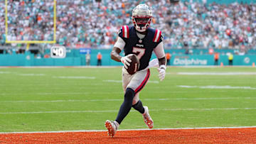 Patriots WR JuJu Smith-Schuster is one of four players on thin ice in New England ahead of free agency. 