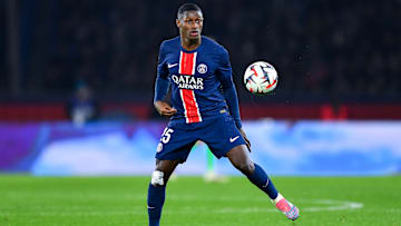 Nuno Mendes as PSG faced Olympique Lyonnais in Ligue 1