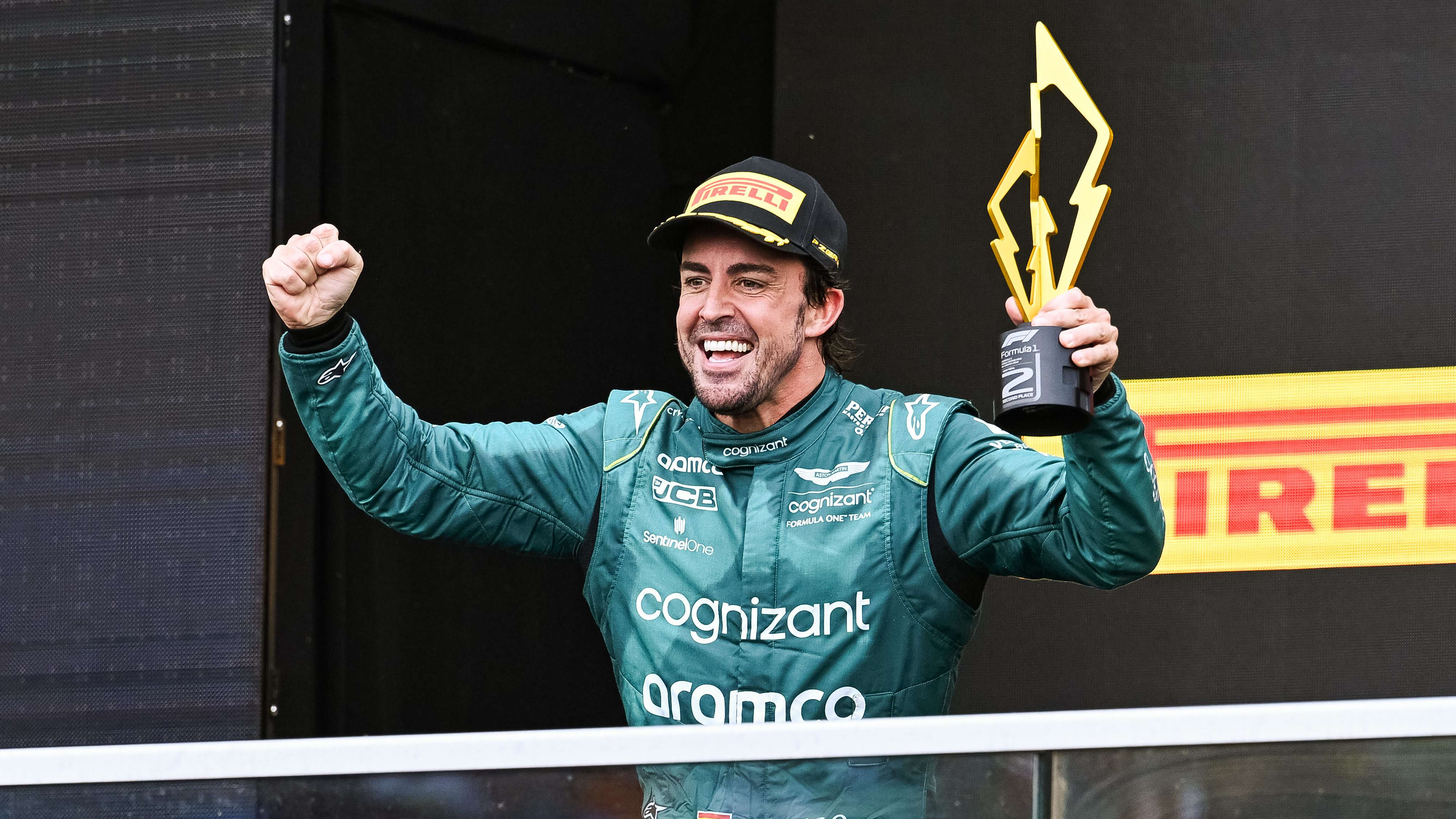 Jun 18, 2023; Montreal, Quebec, CAN; Aston Martin driver Fernando Alonso (ESP) sows pride after