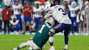 Hamlin recorded a team-high 10 tackles in the Bills' 31–10 win over the Dolphins on Thursday night.