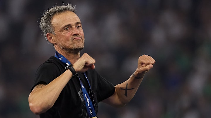 Luis Enrique, entraîneur du PSG. Luis Enrique, entraîneur du PSG.