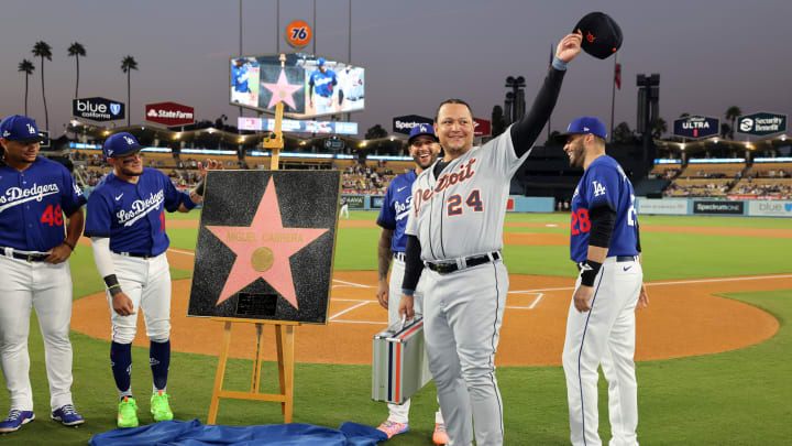 Miguel Cabrera también fue homenajeado por los Dodgers