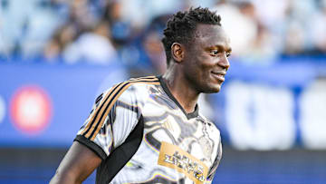 Aug 24, 2024; Montreal, Quebec, CAN; CF Montreal midfielder Victor Wanyama (2) looks on during warm-up before the game against New England Revolution at Stade Saputo. Mandatory Credit: David Kirouac-Imagn Images