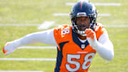 Jul 28, 2021; Englewood, CO, United States; Denver Broncos outside linebacker Von Miller (58) during training camp at UCHealth Training Complex. Mandatory Credit: Isaiah J. Downing-Imagn Images