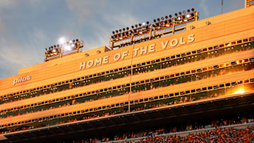 Oct 19, 2024; Knoxville, Tennessee, USA; General view of Neyland Stadium during the second half of a game between the Tennessee Volunteers and the Alabama Crimson Tide. Mandatory Credit: Randy Sartin-Imagn Images