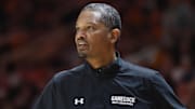 Mar 8, 2025; Knoxville, Tennessee, USA; South Carolina Gamecocks head coach Lamont Paris during the first half against the Tennessee Volunteers at Thompson-Boling Arena at Food City Center. Mandatory Credit: Randy Sartin-Imagn Images