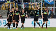 Esultanza nerazzurra