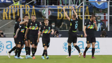 Esultanza nerazzurra