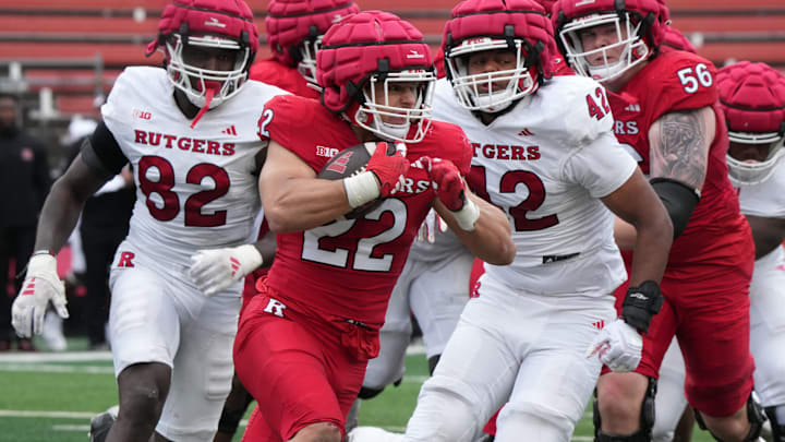 Piscataway, NJ -- April 27, 2024 -- Gabe Winowich during Rutgers annual spring football game at SHI Stadium. Piscataway, NJ -- April 27, 2024 -- Gabe Winowich during Rutgers annual spring football game at SHI Stadium.