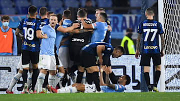 La rabbia dell'Inter dopo il gol della Lazio 