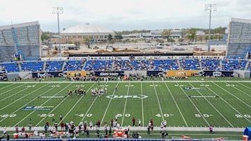 Fans watch during the UFL game between the Memphis Showboats and Michigan Panthers at Simmons Bank Liberty Stadium in Memphis, Tenn., on Sunday, March 30, 2025.