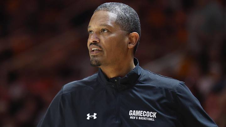 Mar 8, 2025; Knoxville, Tennessee, USA; South Carolina Gamecocks head coach Lamont Paris during the first half against the Tennessee Volunteers at Thompson-Boling Arena at Food City Center. Mandatory Credit: Randy Sartin-Imagn Images