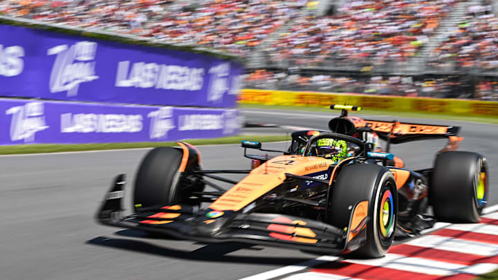 McLaren driver Lando Norris during the F1 Canadian Grand Prix at Circuit Gilles-Villeneuve. McLaren driver Lando Norris during the F1 Canadian Grand Prix at Circuit Gilles-Villeneuve.