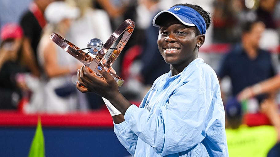 Victoria Mboko defeated Naomi Osaka in the Canadian Open final to claim her first WTA title.  | David Kirouac-Imagn Images