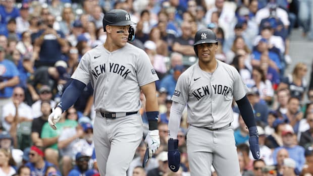 New York Yankees outfielders Aaron Judge and Juan Soto