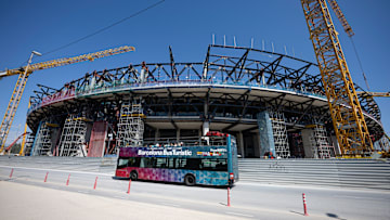 Le Camp Nou, toujours en travaux
