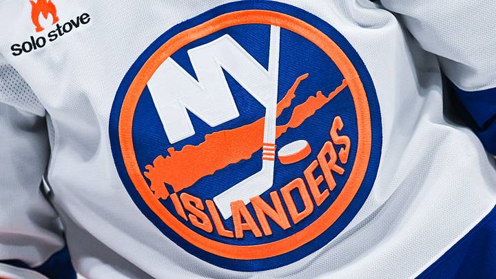 Dec 3, 2024; Montreal, Quebec, CAN; View of a New York Islanders logo on a jersey worn by a member of the team during warm-up before the game against the Montreal Canadiens at Bell Centre. Dec 3, 2024; Montreal, Quebec, CAN; View of a New York Islanders logo on a jersey worn by a member of the team during warm-up before the game against the Montreal Canadiens at Bell Centre.