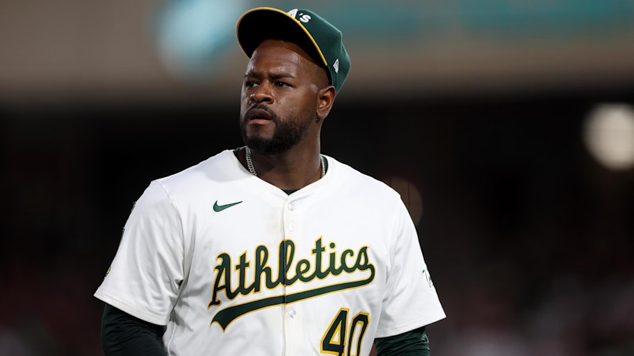 Athletics starting pitcher Luis Severino | Dennis Lee-Imagn Images