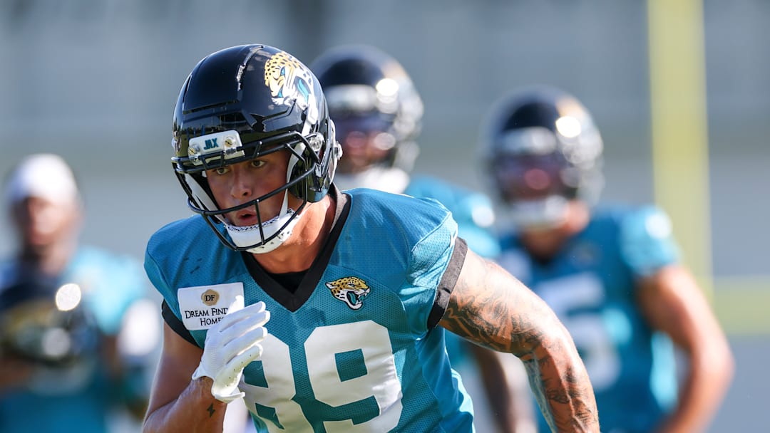 Louis Rees-Zammit at Jacksonville Jaguars training camp