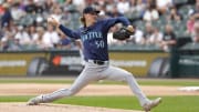 Seattle Mariners starting pitcher Bryce Miller delivers a pitch against the Chicago White Sox on July 28 at Guaranteed Rate Field.