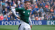 Rangers v Celtic, Scottish Premiership at Ibrox Stadium, Glasgow, Scotland on 04 May 2025: Pictured: Johnny Kenny (Celtic)