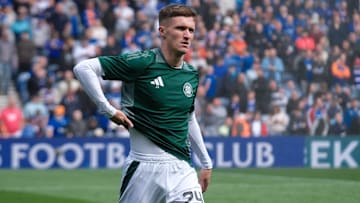 Rangers v Celtic, Scottish Premiership at Ibrox Stadium, Glasgow, Scotland on 04 May 2025: Pictured: Johnny Kenny (Celtic)