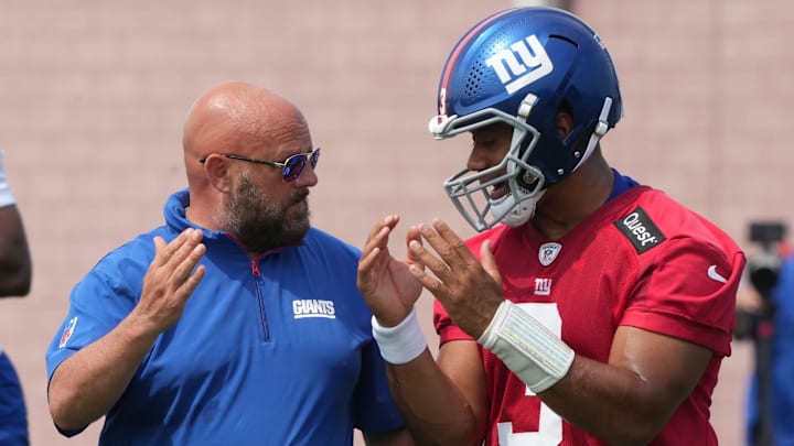 New York Giants QB Russell Wilson, HC Brian Daboll