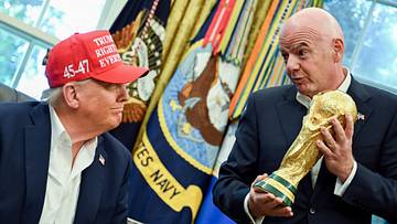 Donald Trump mit Gianni Infantino im Vorlauf zur WM im Weißen Haus Donald Trump mit Gianni Infantino im Vorlauf zur WM im Weißen Haus